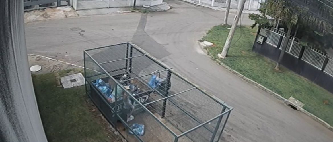 Pessoas em situação de rua causam danos em estrutura de lixeiras no Areal