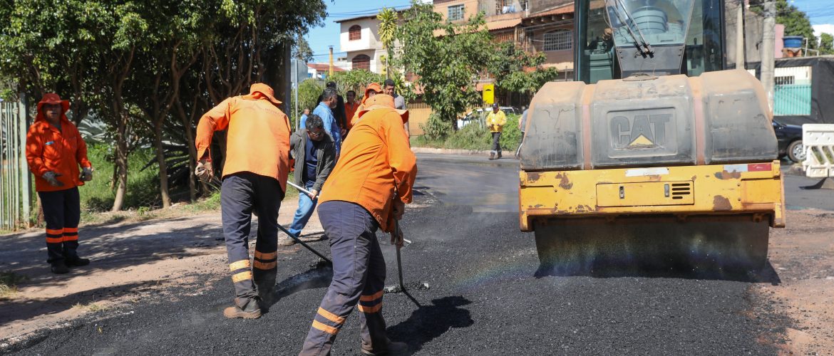 Arniqueira recebe mais uma obra de recapeamento asfáltico na região do Areal
