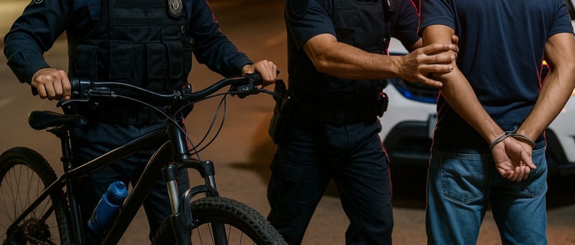Em patrulhamento, PM flagra suspeito com bicicleta furtada