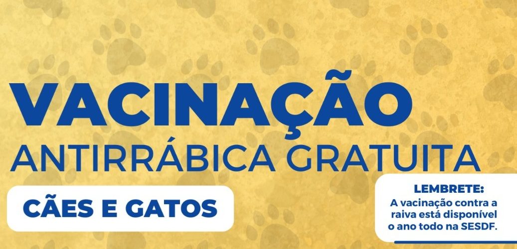 Arniqueira terá vacinação antirrábica gratuita para cães e gatos