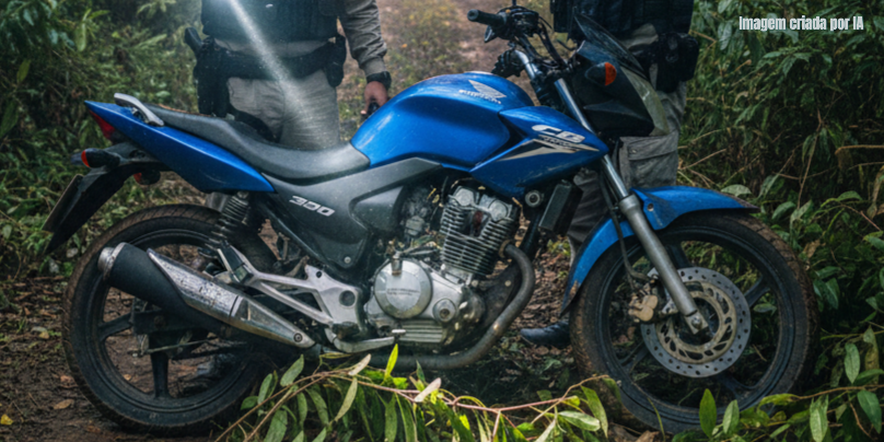 PMDF recupera motocicleta furtada em área de mata em Arniqueira