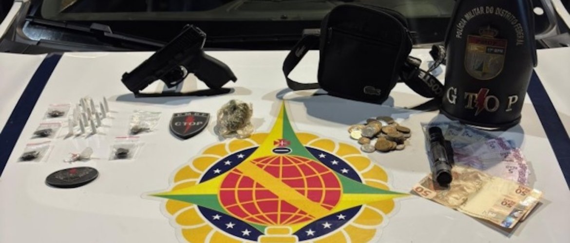 PMDF apreende adolescente por tráfico de drogas, no Areal