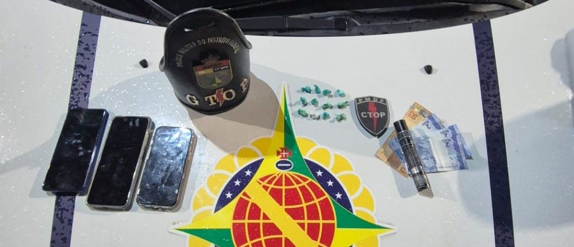 Suspeito de tráfico é preso pela PMDF na Avenida Águas Claras