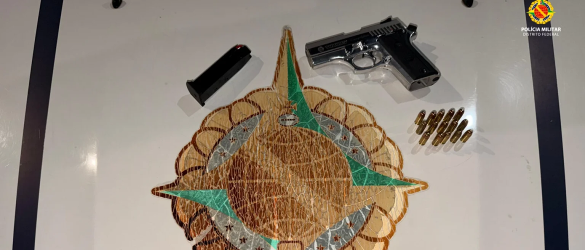 Briga entre vizinhos termina com apreensão de pistola e munições em Arniqueira
